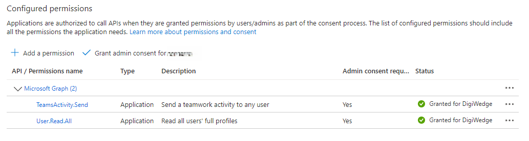 Grant API Permissions